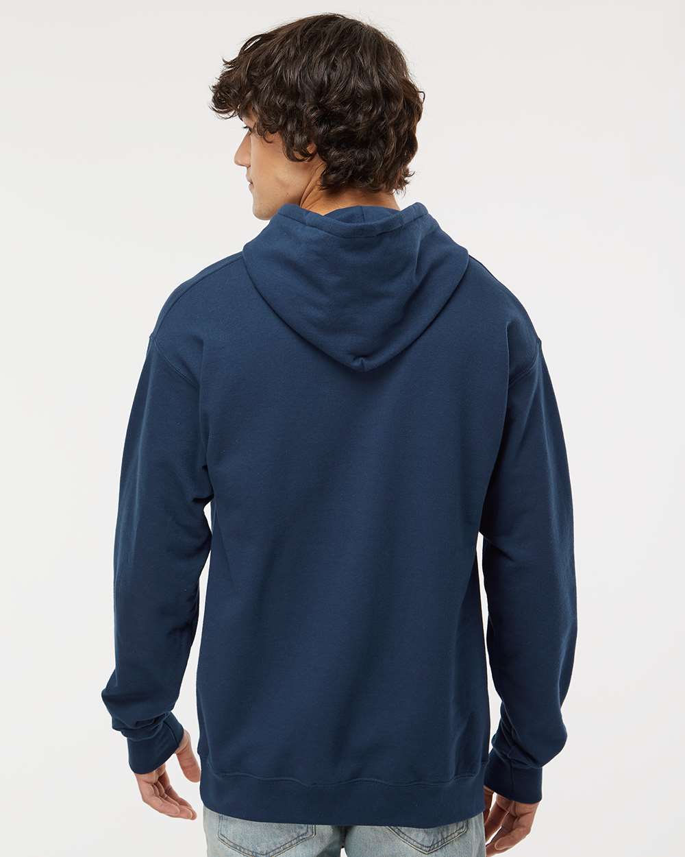 Unisex Perfect Sweats Hooded Sweatshirt - OnModelBack - B02900653 - Navy