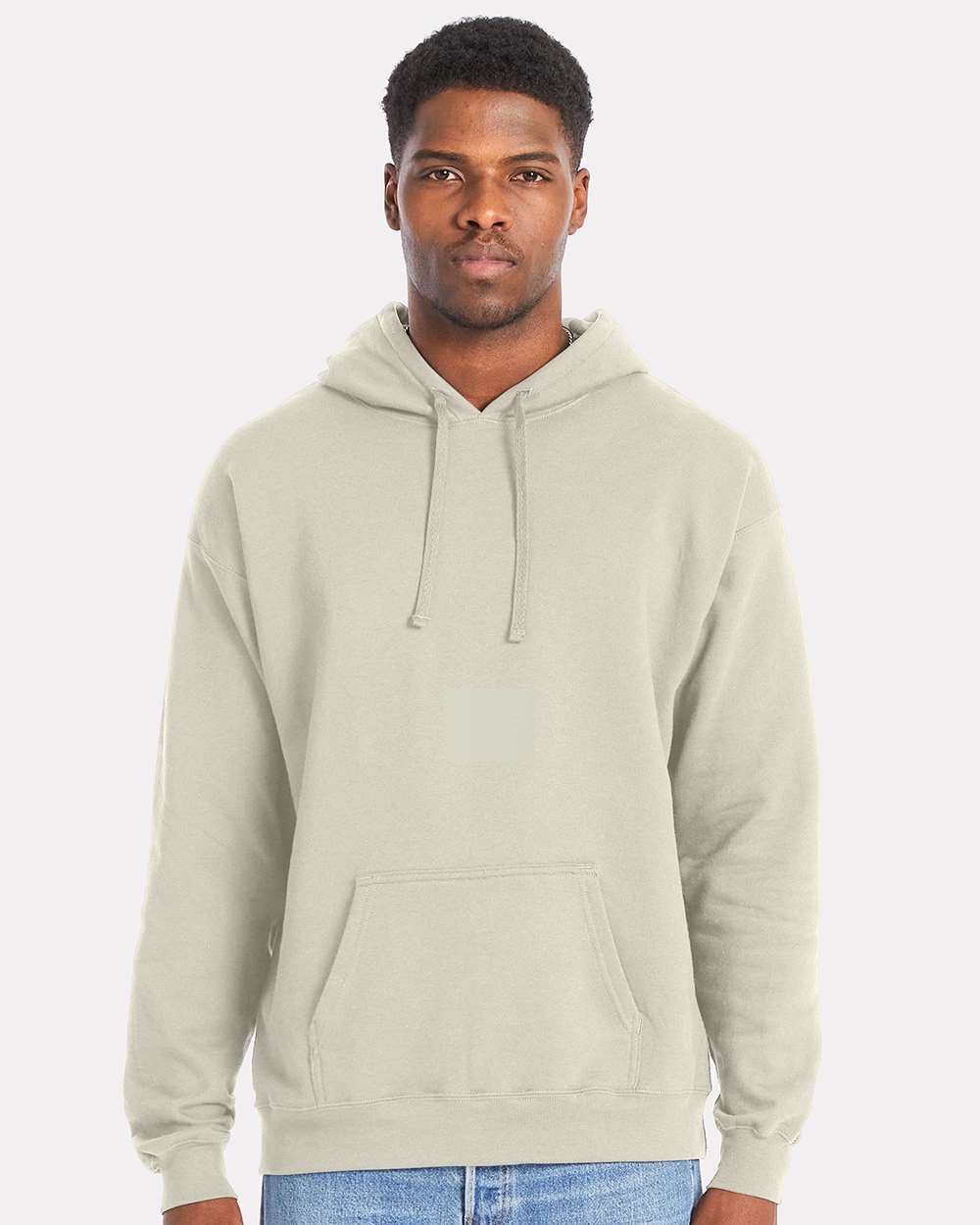 Unisex Perfect Sweats Hooded Sweatshirt - OnModelFront - B02900733 - Sand