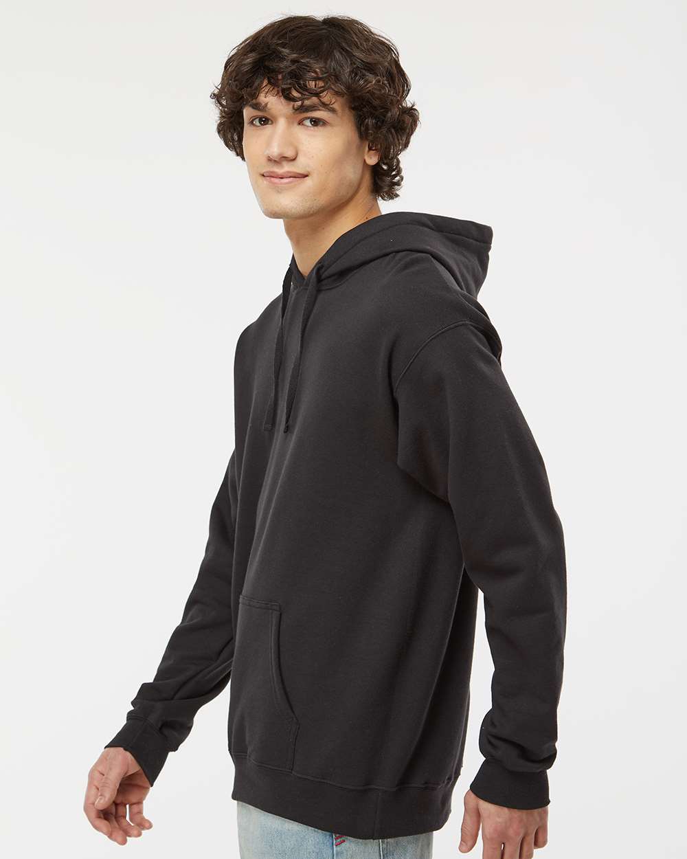 Unisex Perfect Sweats Hooded Sweatshirt - OnModelSide - B02900503 - Black