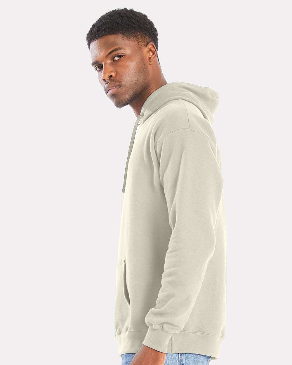 Unisex Perfect Sweats Hooded Sweatshirt - OnModelSide - B02900733 - Sand