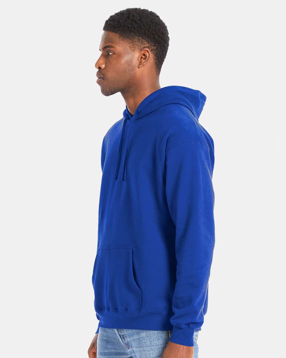 Unisex Perfect Sweats Hooded Sweatshirt - OnModelSide - B02900883 - Deep Royal