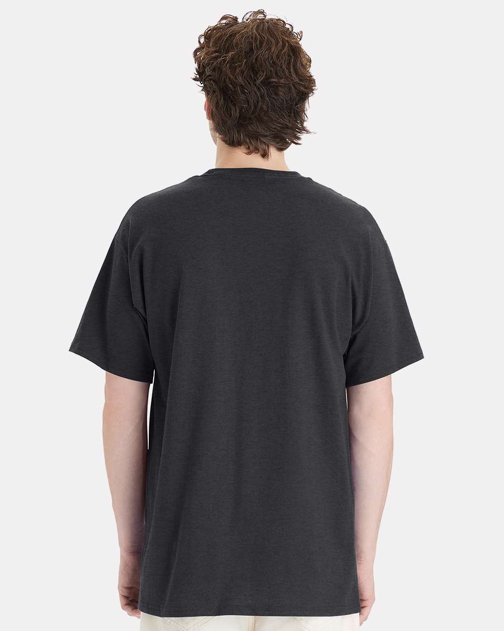 Essential-T Tall T-Shirt - OnModelBack - B11500095 - Charcoal Heather