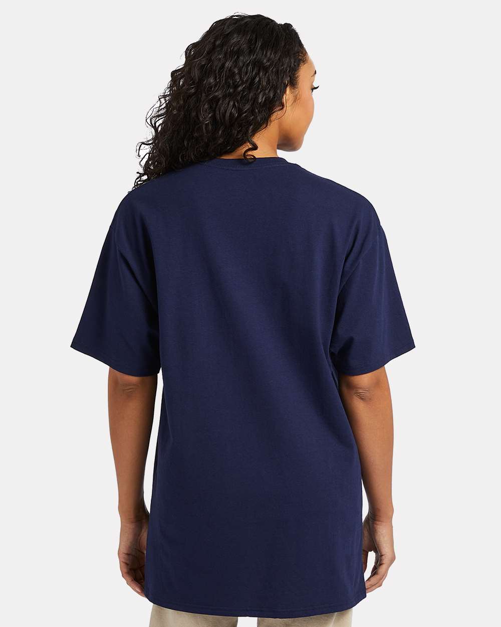 Essential-T Tall T-Shirt - OnModelBack - B11500655 - Athletic Navy