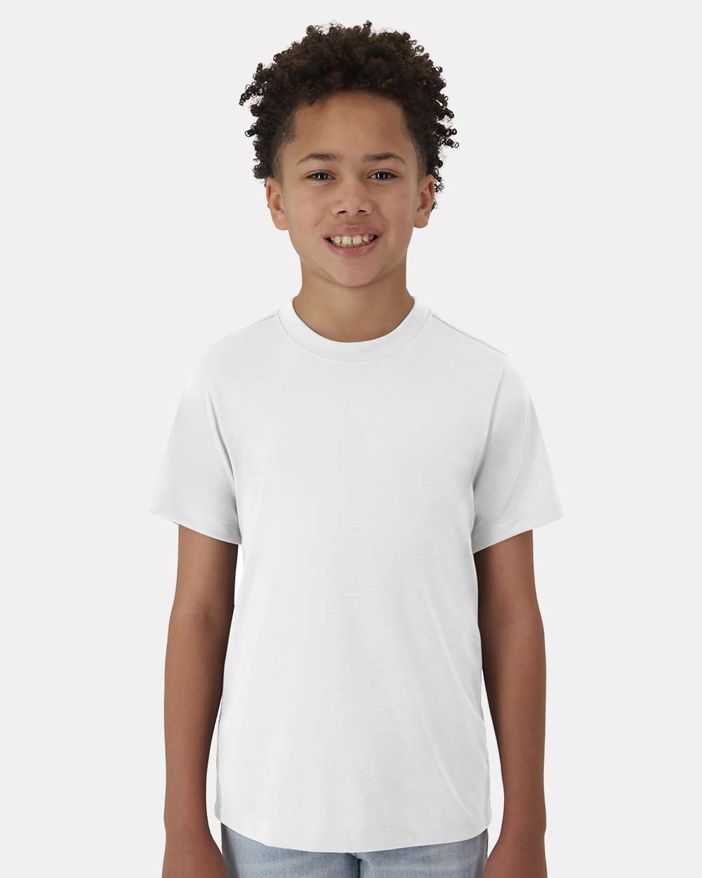 Youth Cool DRI® Cotton Touch T-Shirt - OnModelFront - B10200002 - White
