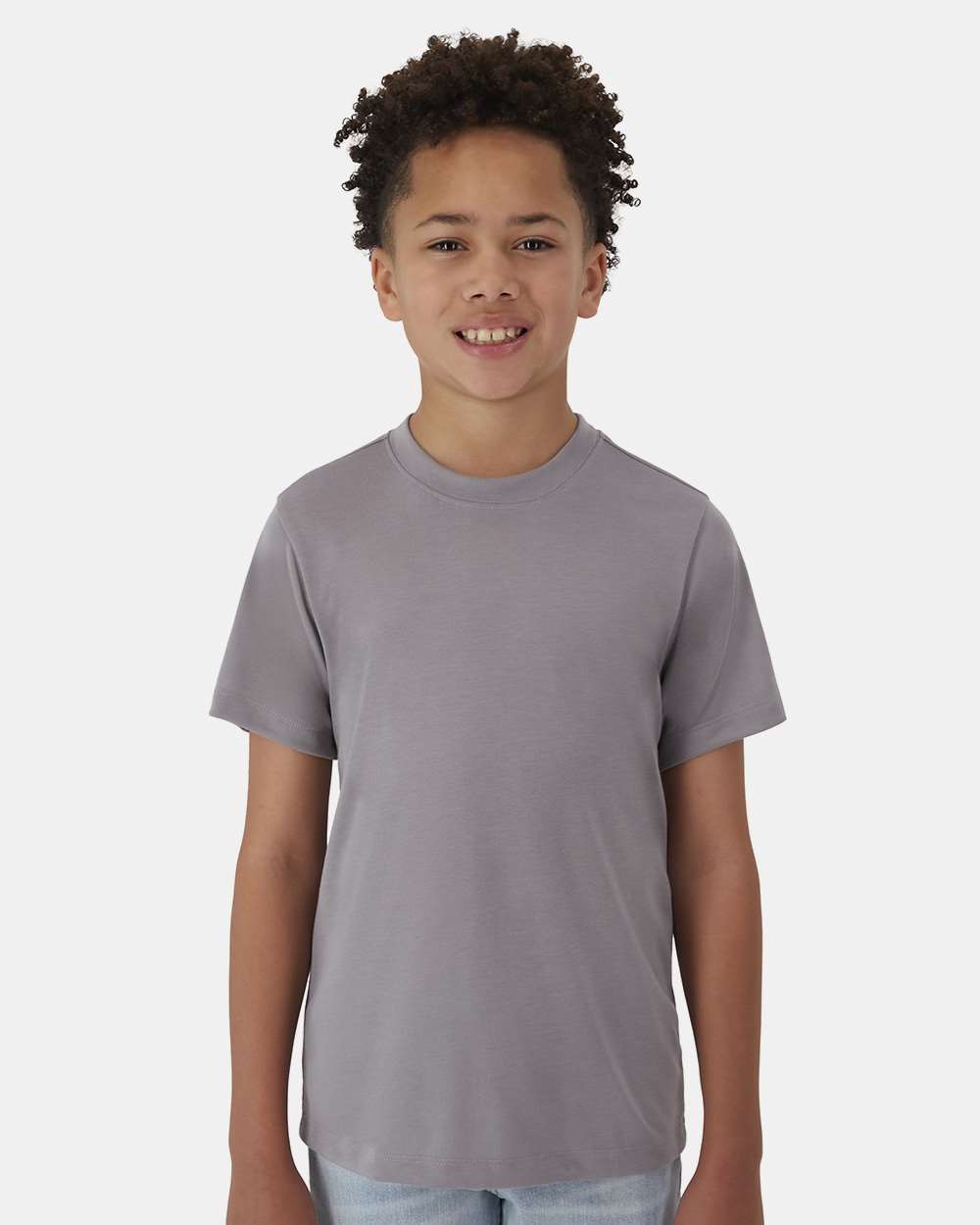 Youth Cool DRI® Cotton Touch T-Shirt - OnModelFront - B10200132 - Graphite