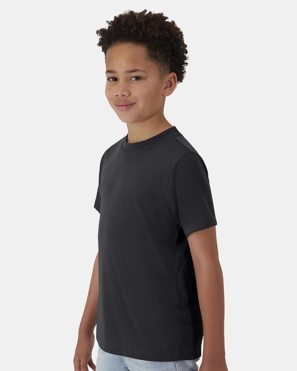 Youth Cool DRI® Cotton Touch T-Shirt - OnModelSide - B10200502 - Black