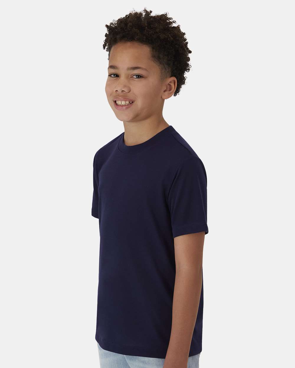 Youth Cool DRI® Cotton Touch T-Shirt - OnModelSide - B10200652 - Athletic Navy