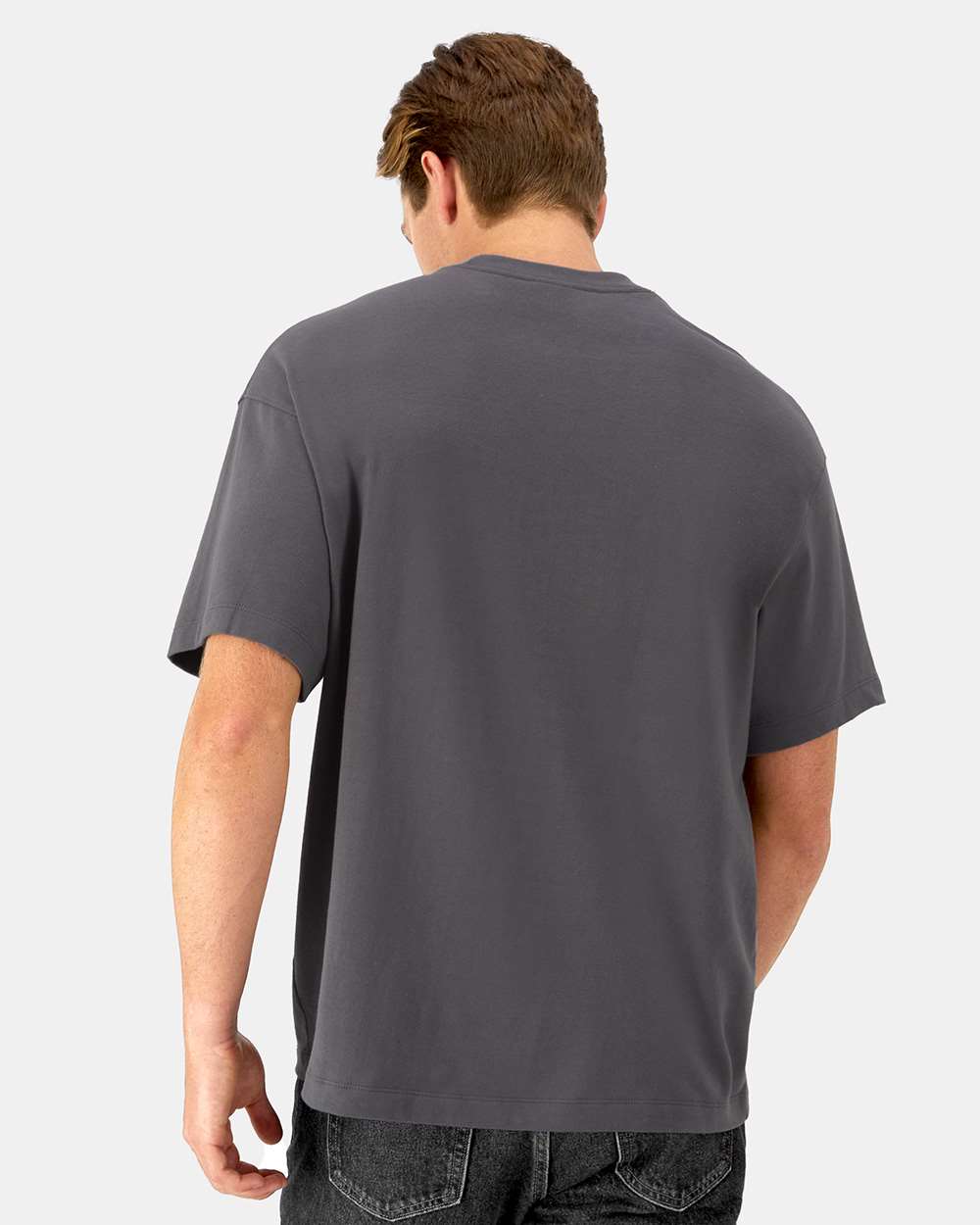 Beefy-T® Retro Street T-Shirt - OnModelBack - B10300513 - Smoke Grey