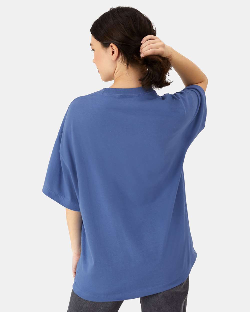Beefy-T® Retro Street T-Shirt - OnModelBack - B10300683 - Denim Blue