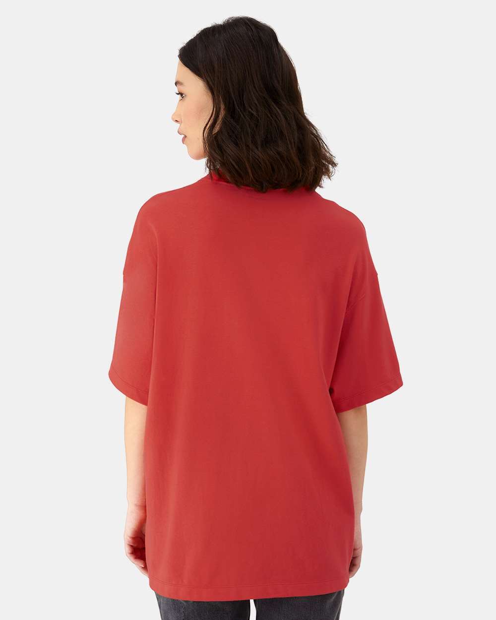 Beefy-T® Retro Street T-Shirt - OnModelBack - B10300773 - Poppy Red