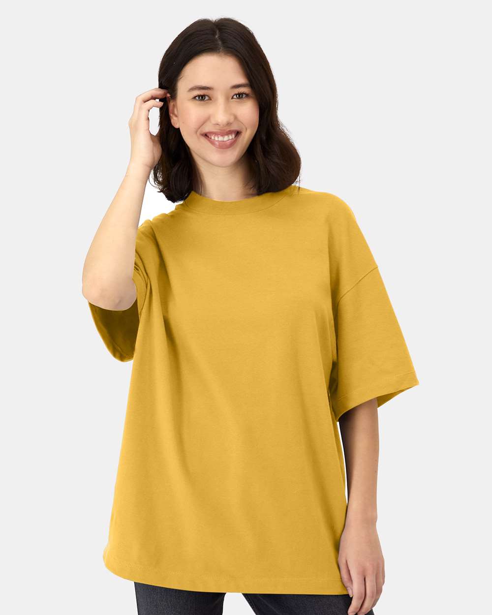 Beefy-T® Retro Street T-Shirt - OnModelFront - B10300123 - Royal Gold