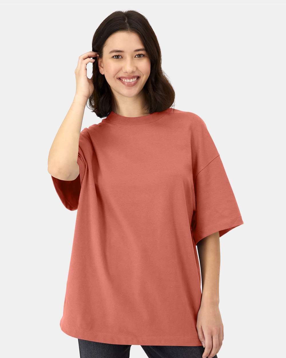 Beefy-T® Retro Street T-Shirt - OnModelFront - B10300693 - Picante Pink