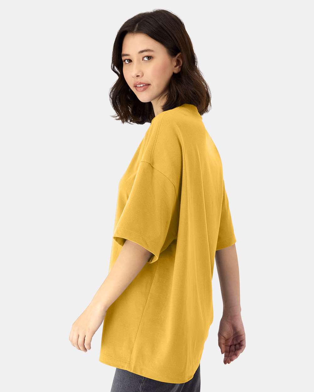 Beefy-T® Retro Street T-Shirt - OnModelSide - B10300123 - Royal Gold