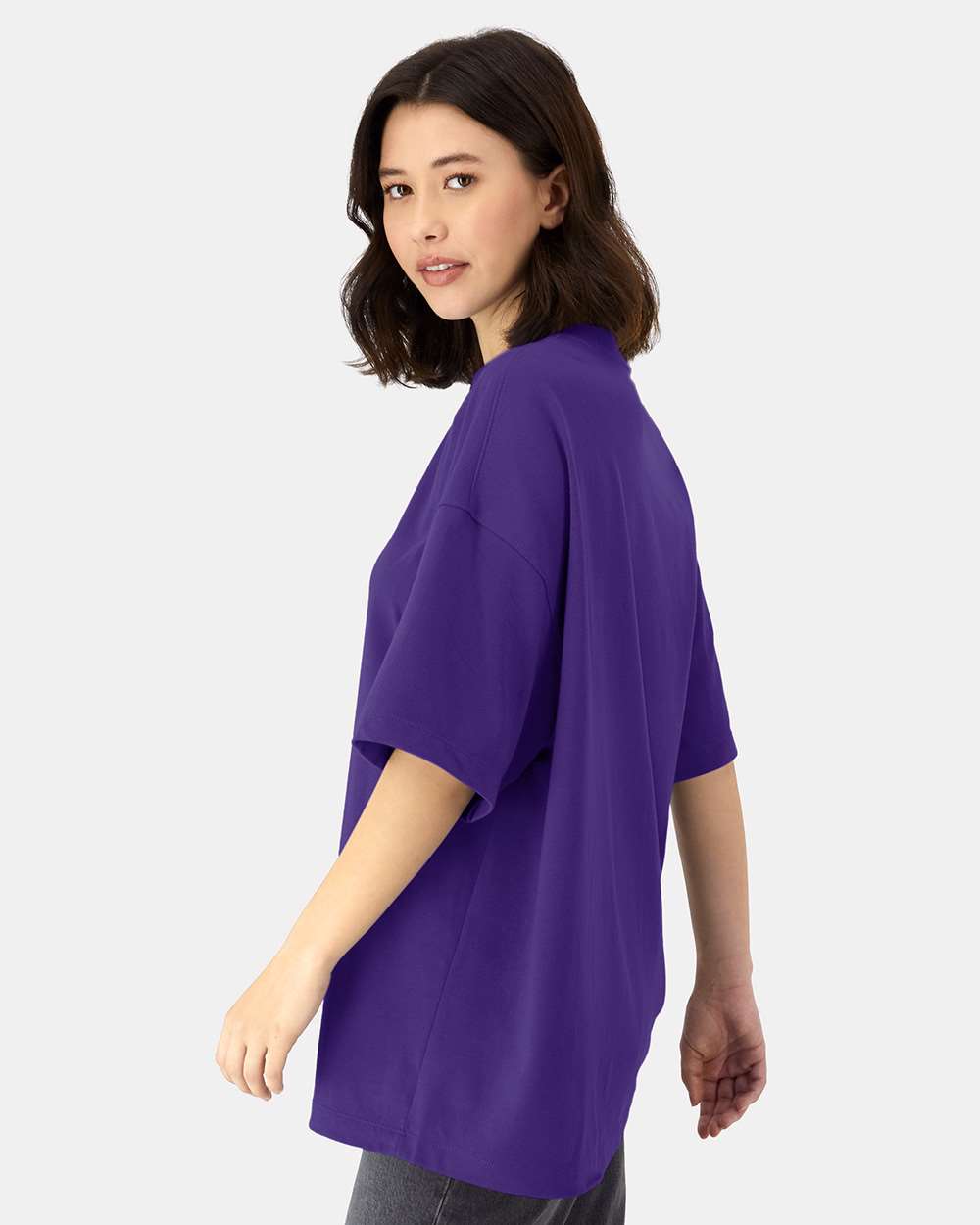 Beefy-T® Retro Street T-Shirt - OnModelSide - B10300673 - Athletic Purple