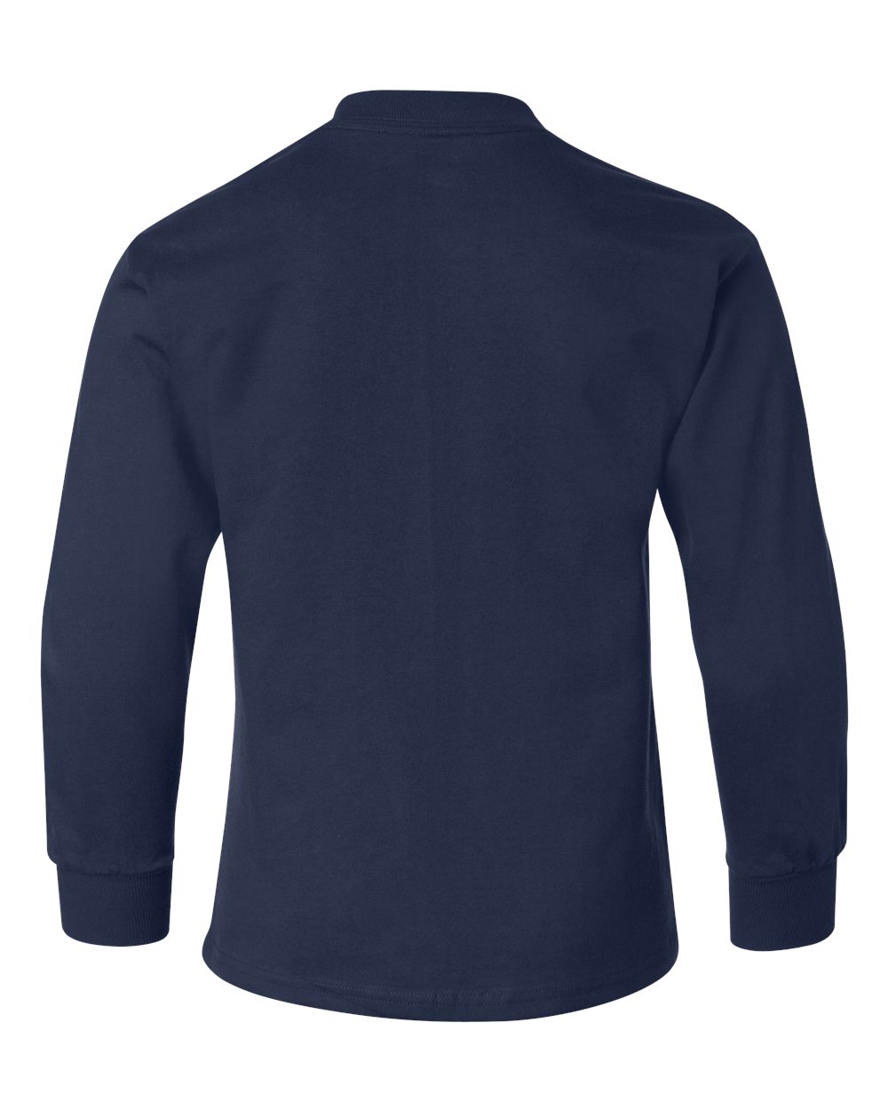Youth Authentic Long Sleeve T-Shirt - Back - B34000653 - Navy
