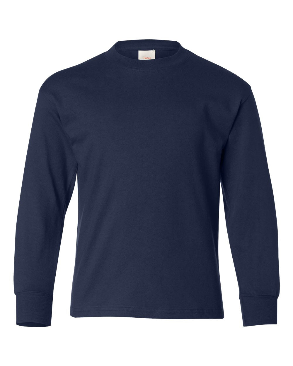 Youth Authentic Long Sleeve T-Shirt - Front - B34000653 - Navy