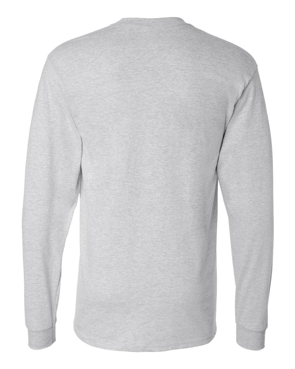 Unisex Beefy-T® Long Sleeve T-Shirt - Back - B08700023 - Ash