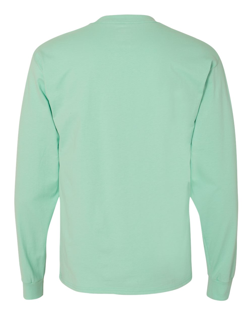 Unisex Beefy-T® Long Sleeve T-Shirt - Back - B08700113 - Clean Mint