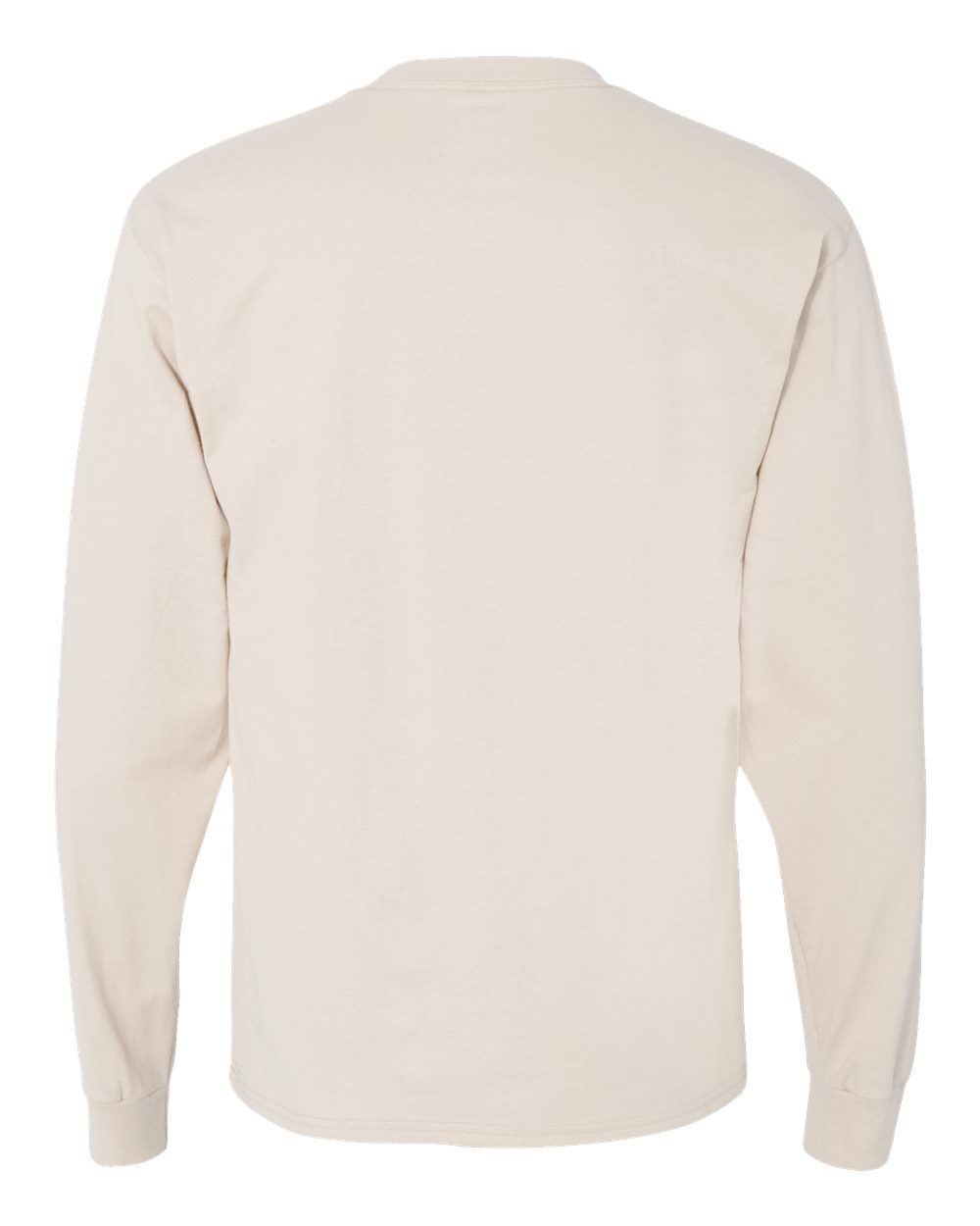 Unisex Beefy-T® Long Sleeve T-Shirt - Back - B08700243 - Natural