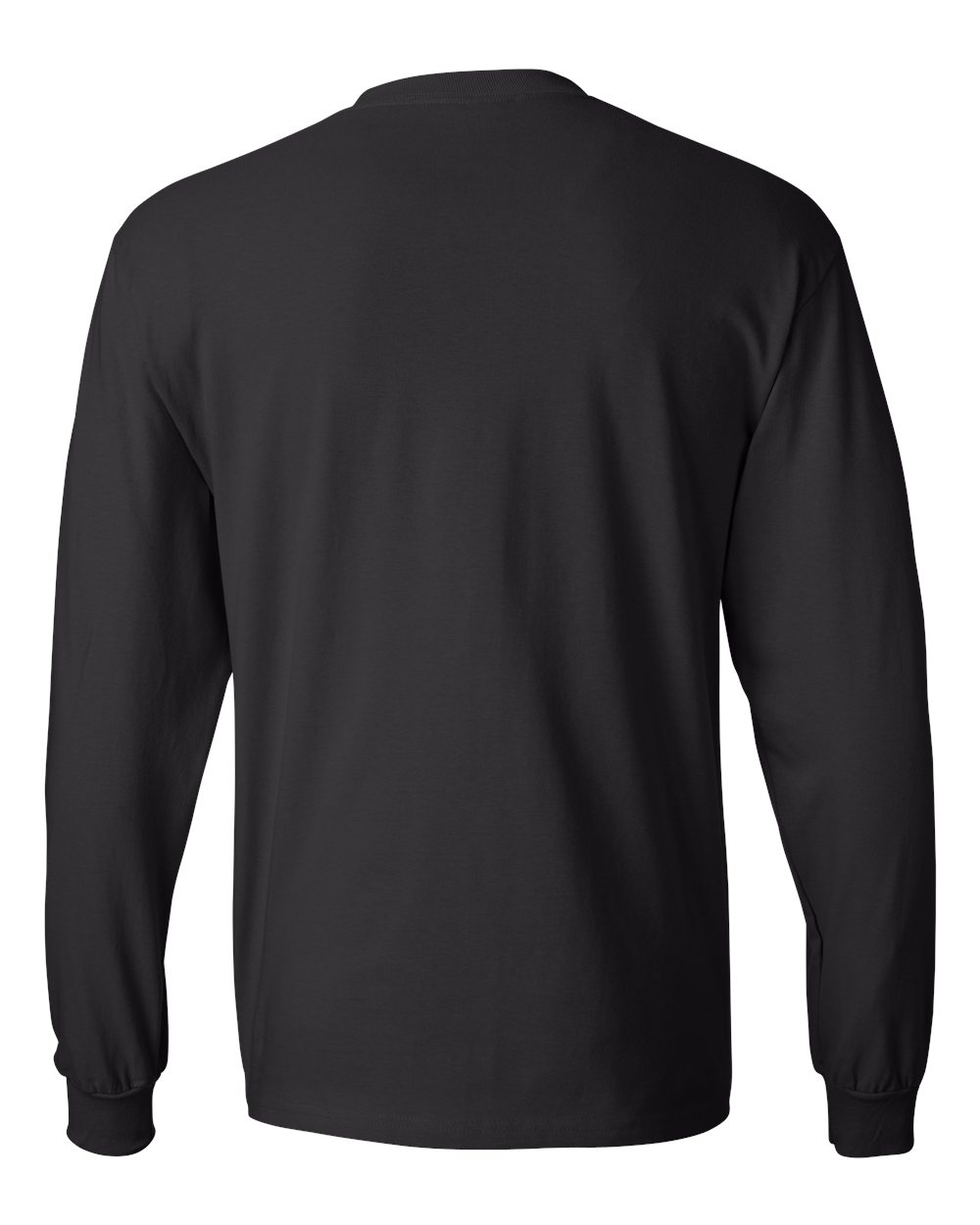 Unisex Beefy-T® Long Sleeve T-Shirt - Back - B08700503 - Black