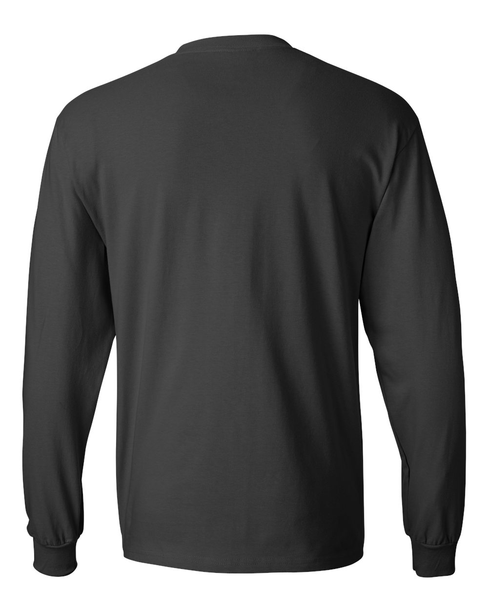 Unisex Beefy-T® Long Sleeve T-Shirt - Back - B08700513 - Smoke Grey