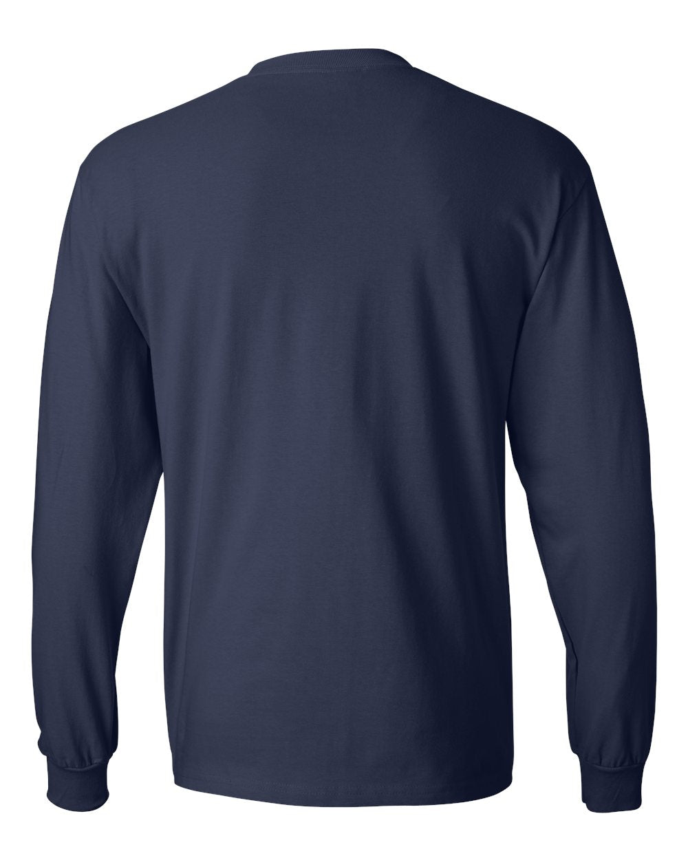 Unisex Beefy-T® Long Sleeve T-Shirt - Back - B08700653 - Navy
