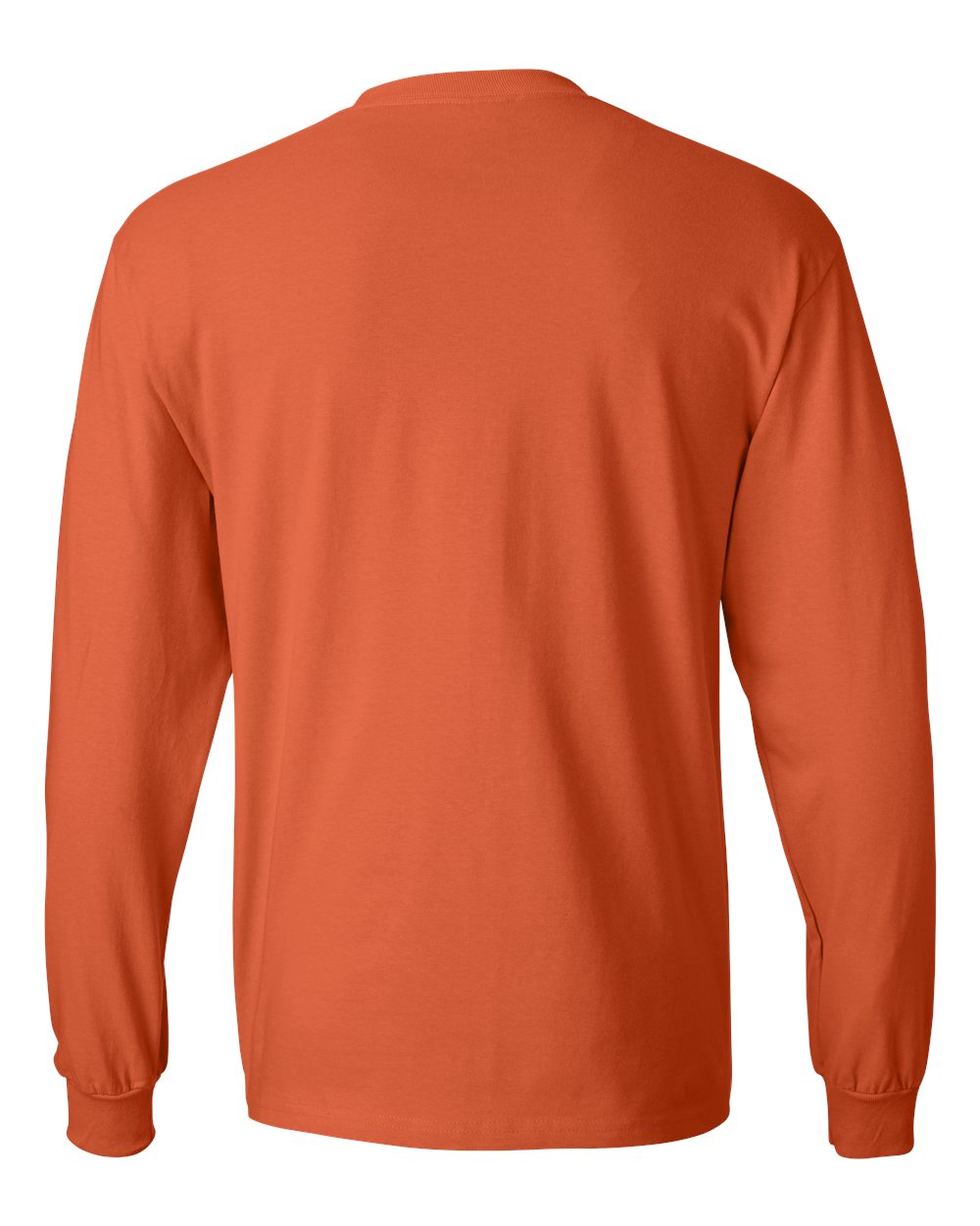 Unisex Beefy-T® Long Sleeve T-Shirt - Back - B08700663 - Orange