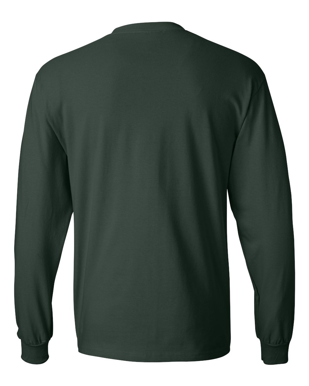 Unisex Beefy-T® Long Sleeve T-Shirt - Back - B08700873 - Deep Forest