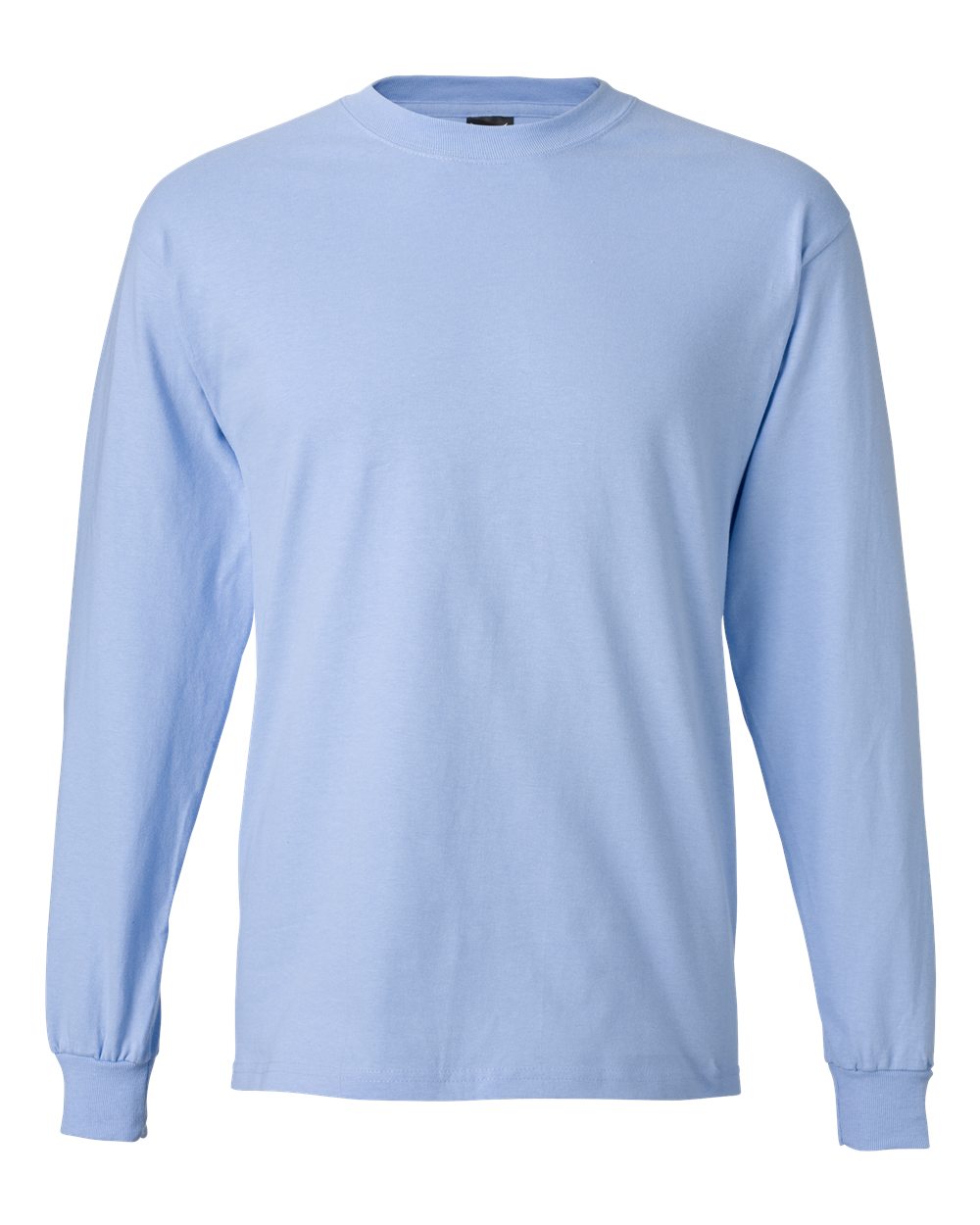 Unisex Beefy-T® Long Sleeve T-Shirt - Front - B08700253 - Light Blue