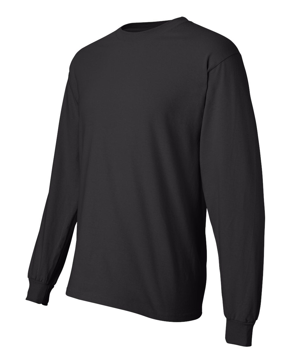 Unisex Beefy-T® Long Sleeve T-Shirt - Side - B08700503 - Black