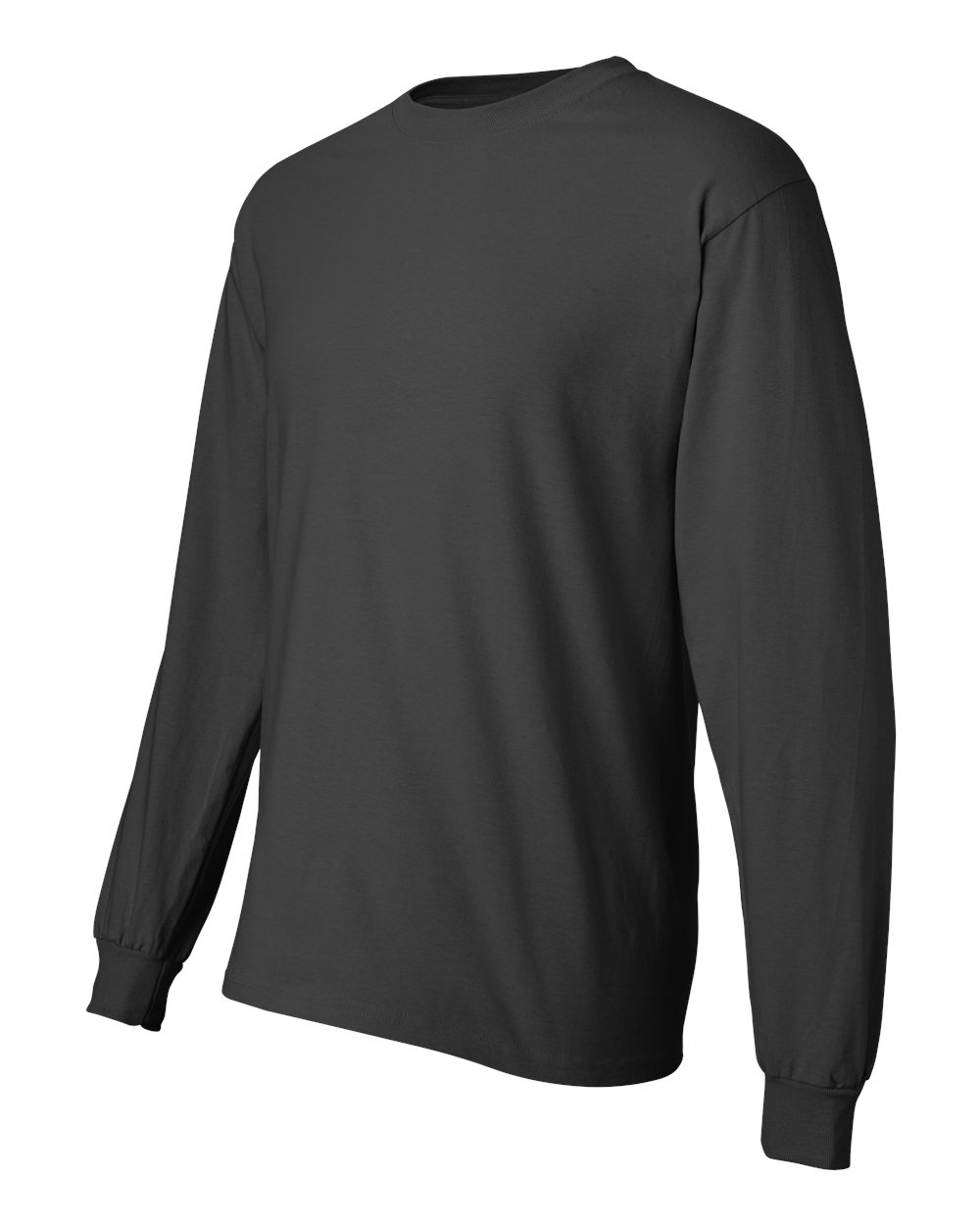 Unisex Beefy-T® Long Sleeve T-Shirt - Side - B08700513 - Smoke Grey