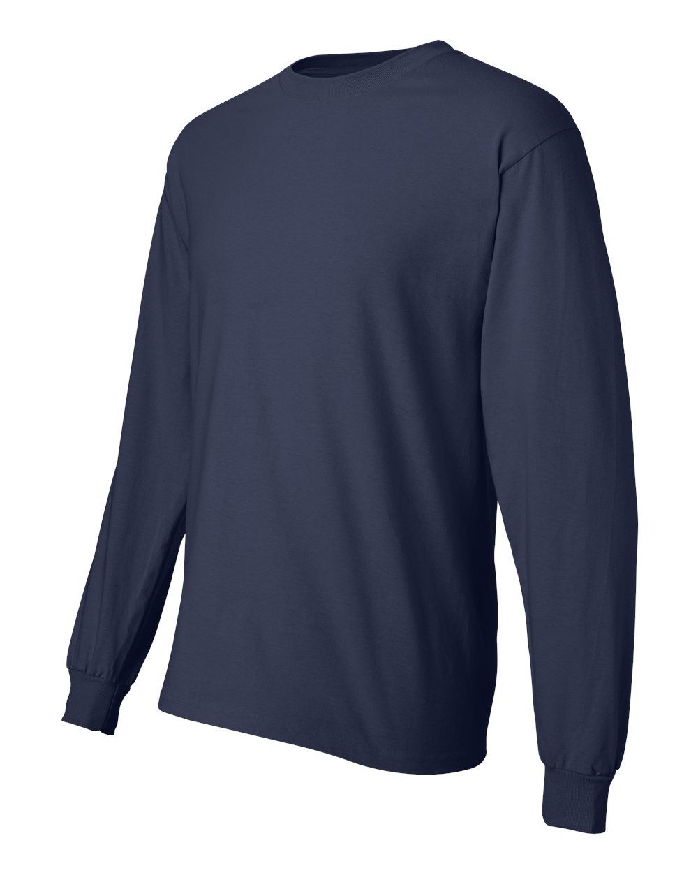 Unisex Beefy-T® Long Sleeve T-Shirt - Side - B08700653 - Navy