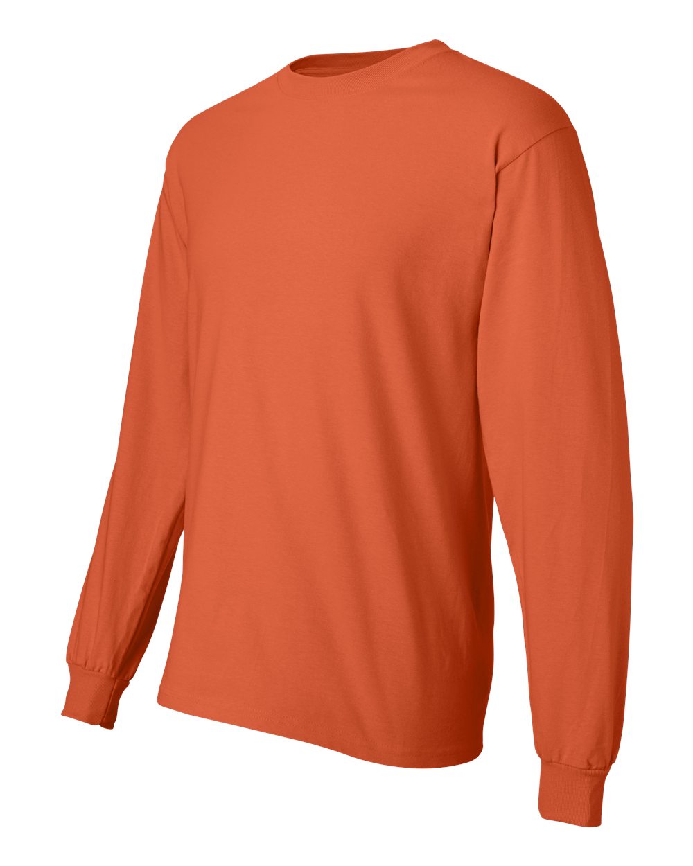 Unisex Beefy-T® Long Sleeve T-Shirt - Side - B08700663 - Orange