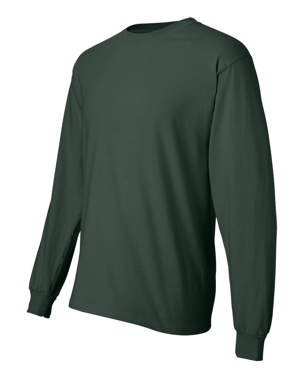 Unisex Beefy-T® Long Sleeve T-Shirt - Side - B08700873 - Deep Forest