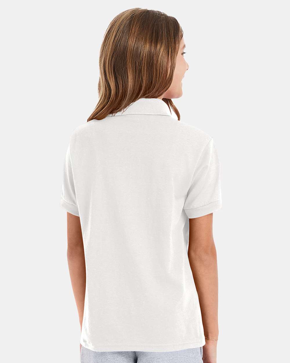 Youth Ecosmart® Jersey Polo - OnModelBack - B31000002 - White