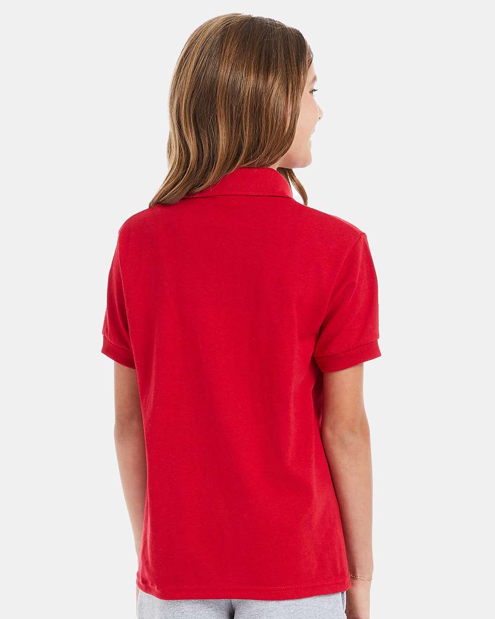 Youth Ecosmart® Jersey Polo - OnModelBack - B31000222 - Deep Red
