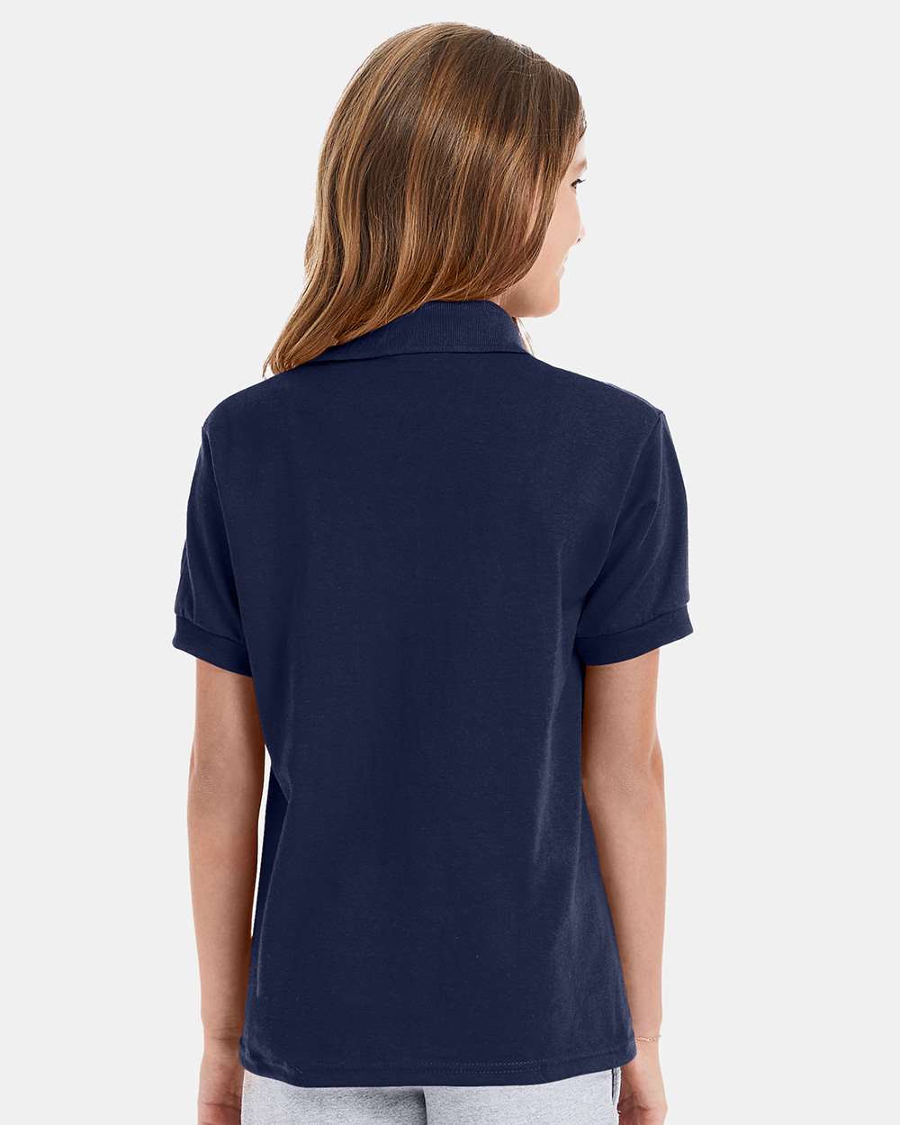 Youth Ecosmart® Jersey Polo - OnModelBack - B31000653 - Navy