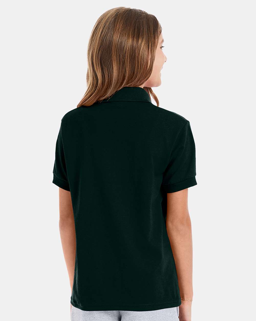 Youth Ecosmart® Jersey Polo - OnModelBack - B31000872 - Deep Forest
