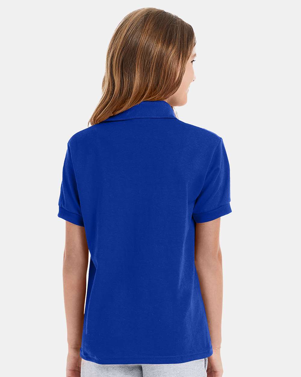 Youth Ecosmart® Jersey Polo - OnModelBack - B31000882 - Deep Royal