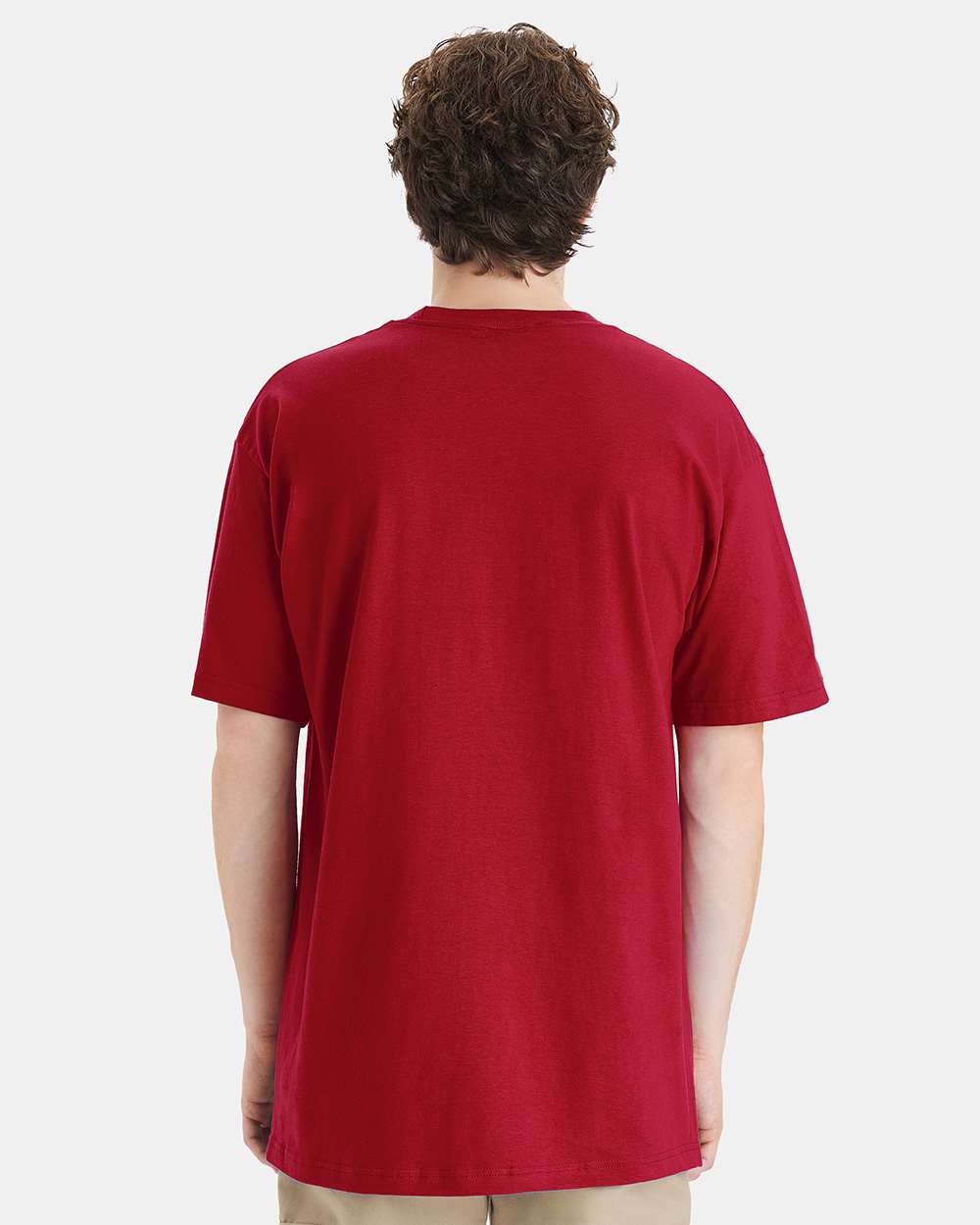 Beefy-T® Tall T-Shirt - OnModelBack - B06600225 - Deep Red