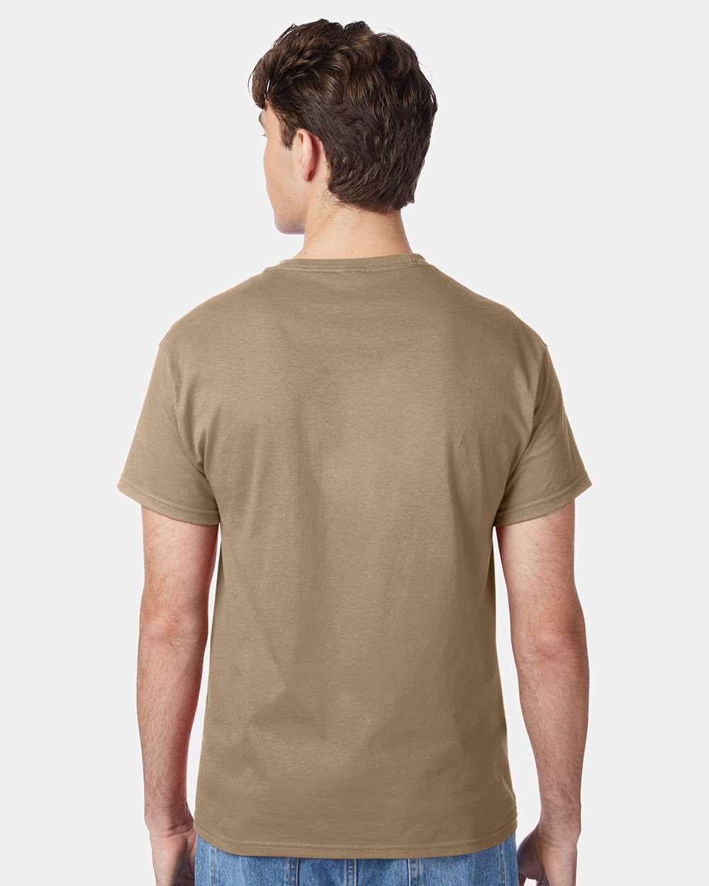 Unisex Authentic T-Shirt - OnModelBack - B00700363 - Pebble