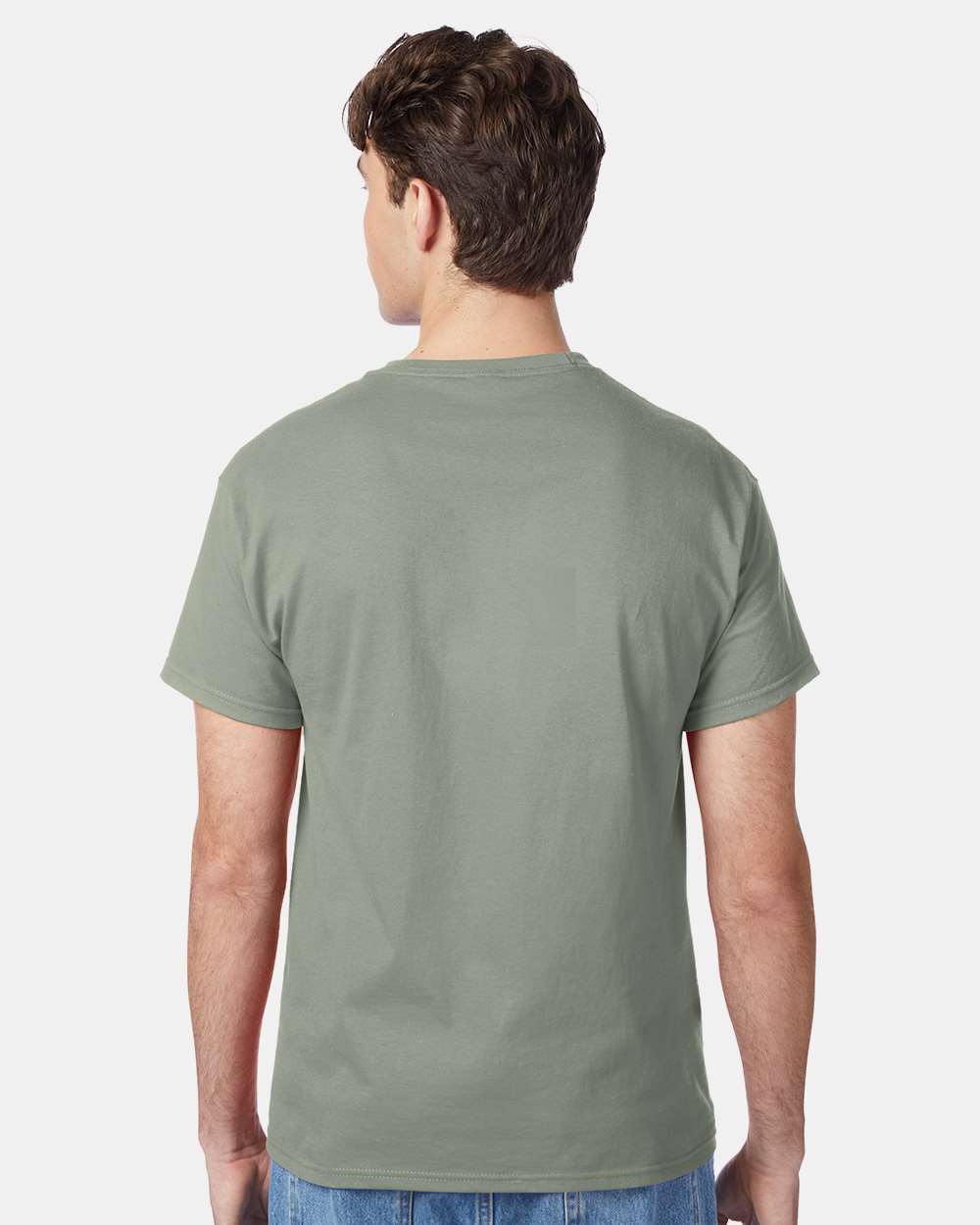 Unisex Authentic T-Shirt - OnModelBack - B00700393 - Stonewashed Green