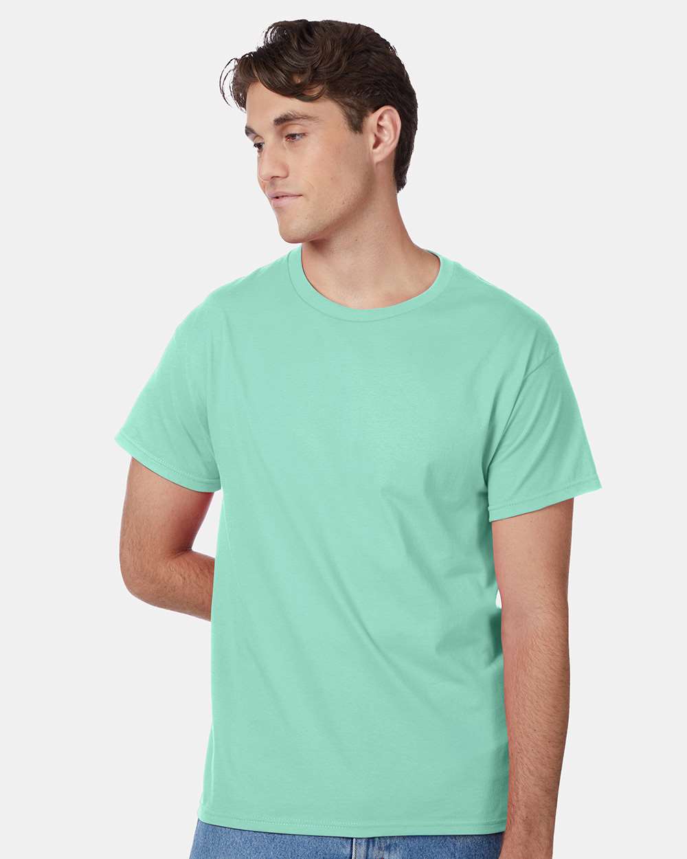 Unisex Authentic T-Shirt - OnModelFront - B00700113 - Clean Mint