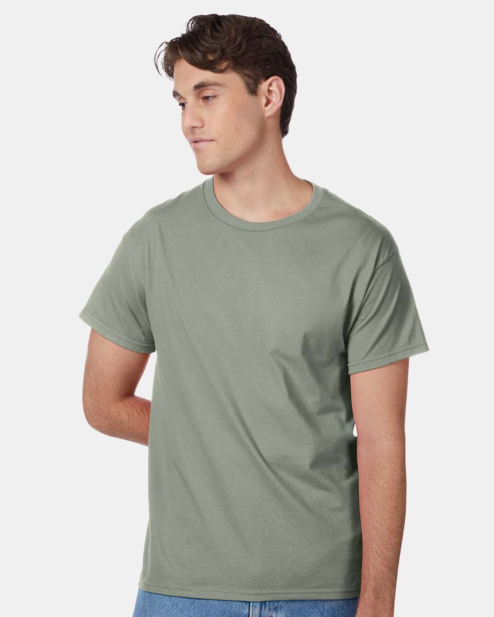Unisex Authentic T-Shirt - OnModelFront - B00700393 - Stonewashed Green