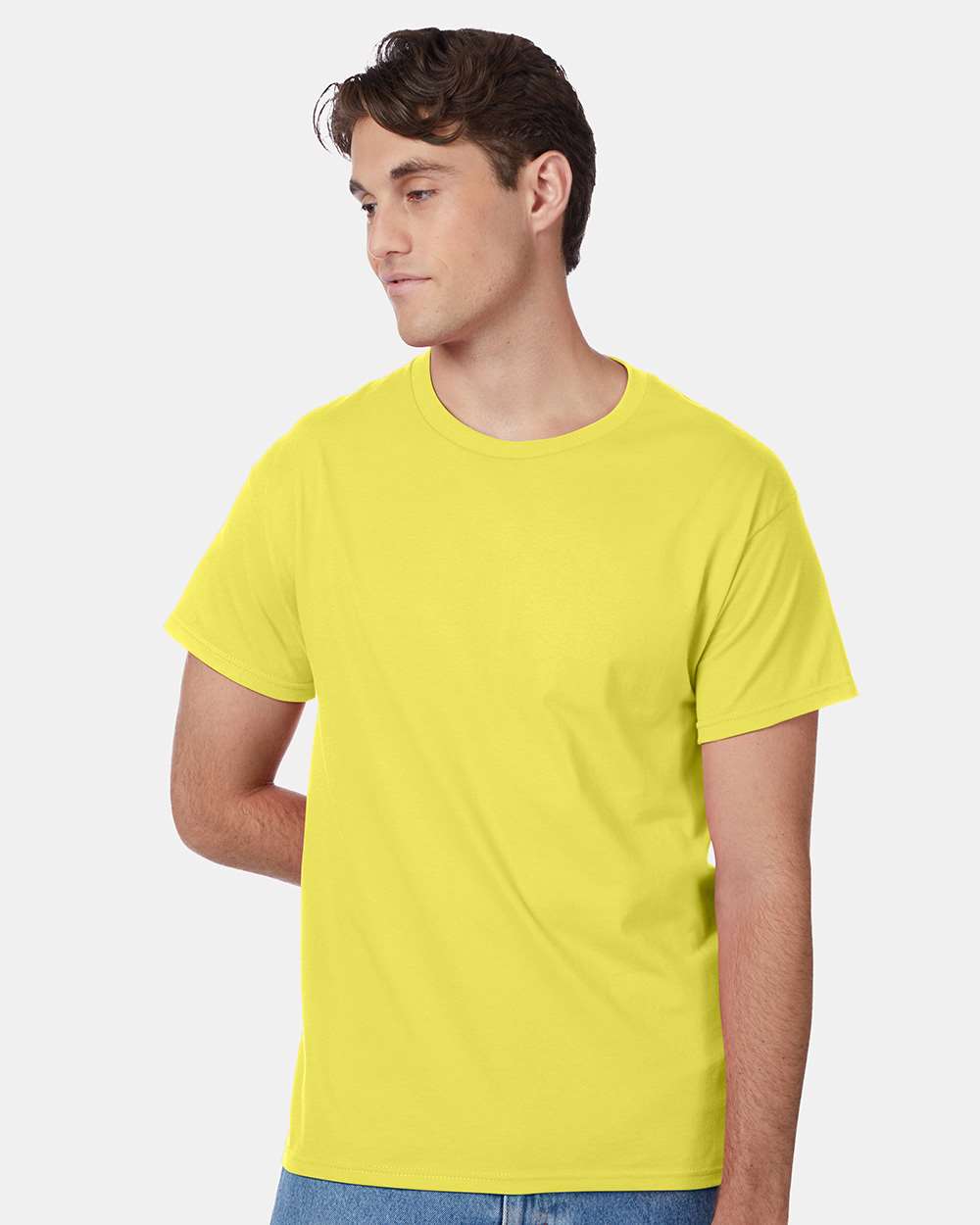 Unisex Authentic T-Shirt - OnModelFront - B00700413 - Yellow