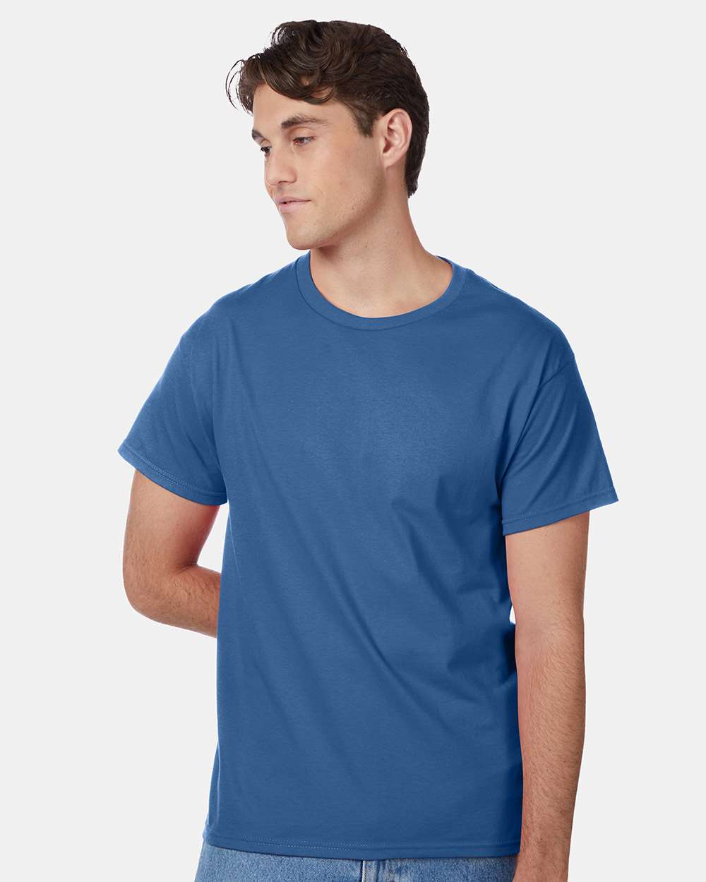 Unisex Authentic T-Shirt - OnModelFront - B00700983 - Denim Blue