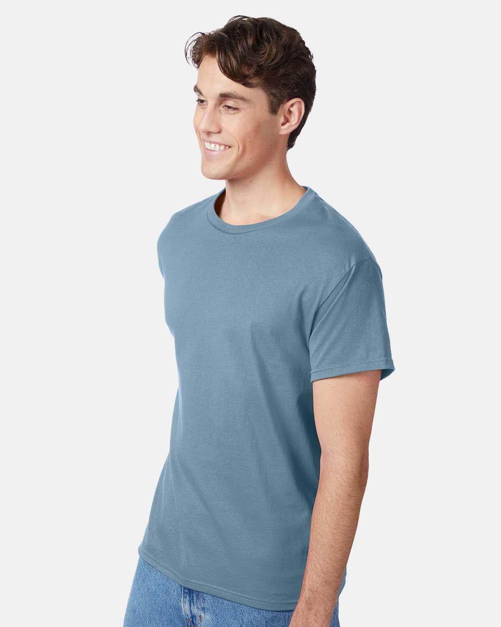 Unisex Authentic T-Shirt - OnModelSide - B00700373 - Stonewashed Blue