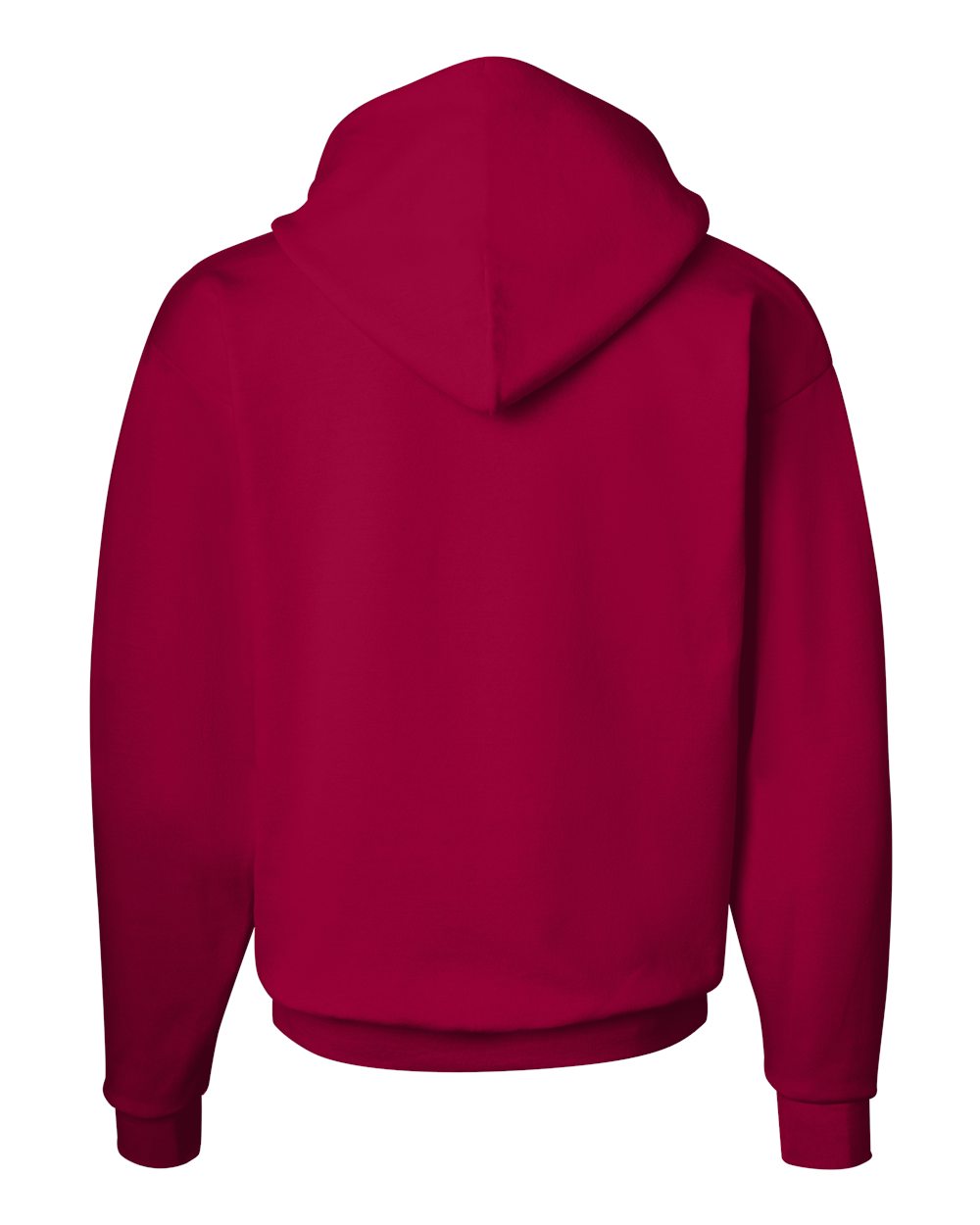 Unisex Ecosmart® Hooded Sweatshirt - Back - B22000223 - Deep Red
