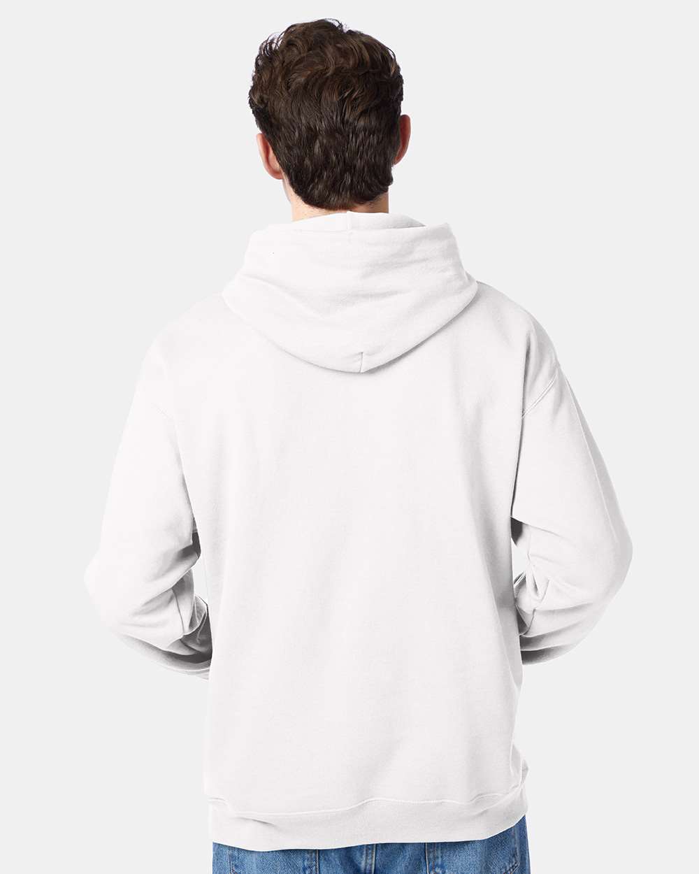 Unisex Ecosmart® Hooded Sweatshirt - OnModelBack - B22000003 - White