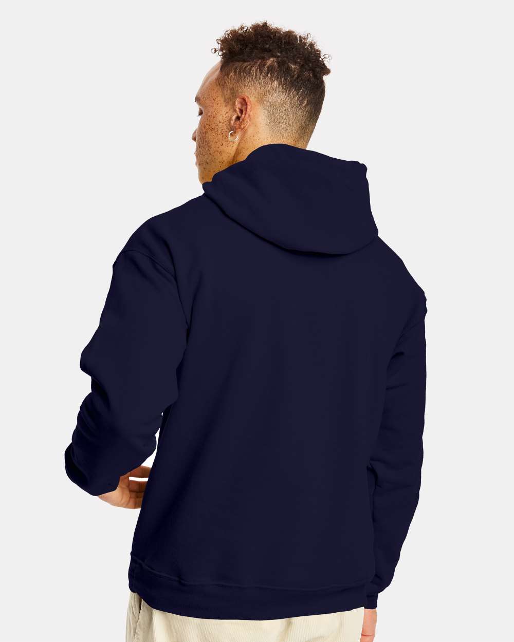Unisex Ecosmart® Hooded Sweatshirt - OnModelBack - B22000033 - Athletic Navy